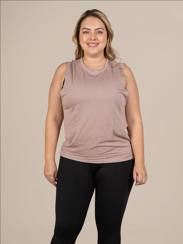 camisilla unisex panal cafe claro
