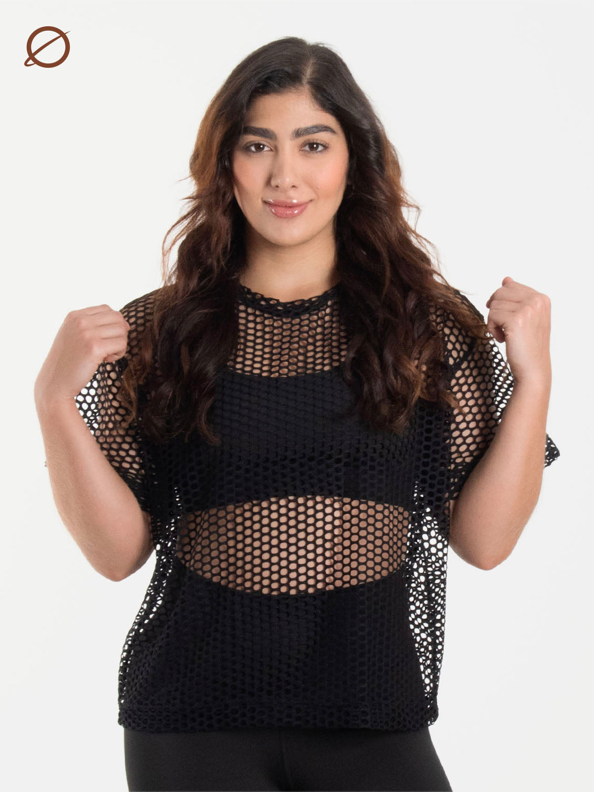 Camiseta tulum malla negra – Greenfit - Main Image