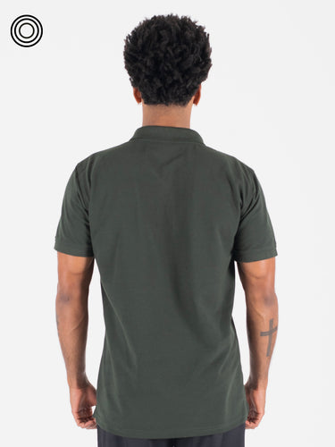 Camiseta polo hombre verde militar