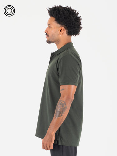 Camiseta polo hombre verde militar