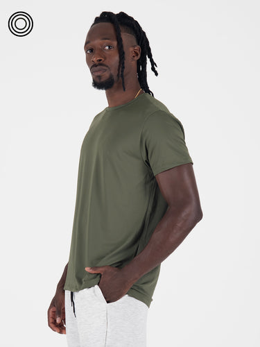 Camiseta basica hombre ibiza verde militar