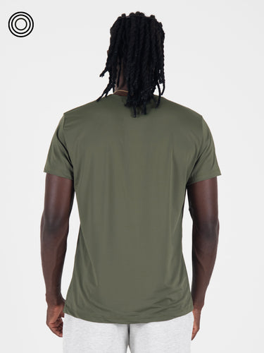 Camiseta basica hombre ibiza verde militar