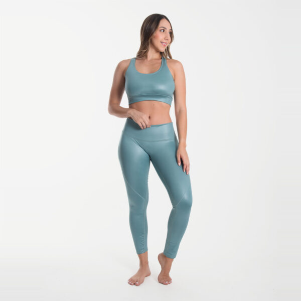 Equal leggins set metalizado azul