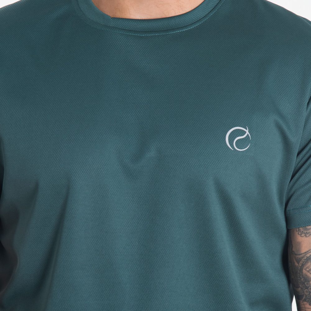 Camiseta basica hombre verde petroleo - Image 2