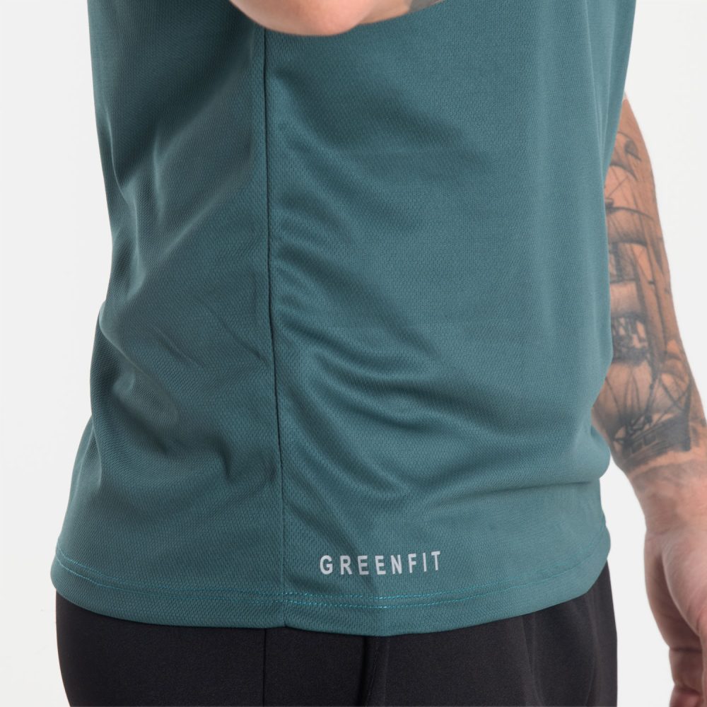 Camiseta basica hombre verde petroleo - Image 3