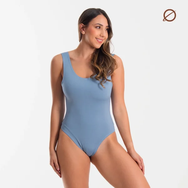 Body Dama Azul Claro