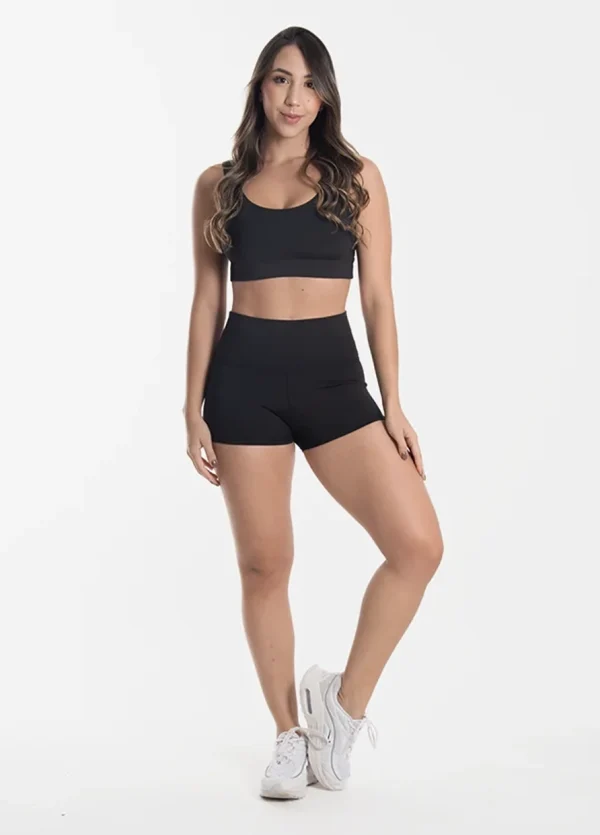 Black mini short set