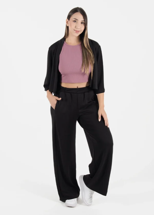 Siggy pantalon set negro