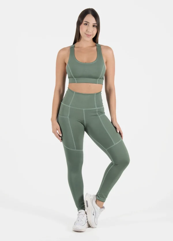 Wanda leggins set verde oliva