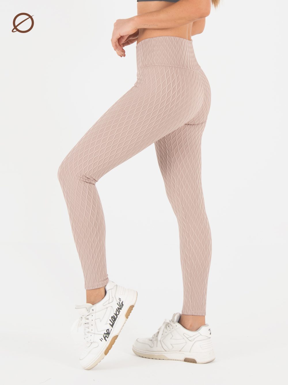 Leggins Dama Waves 3D Beige XS - Image 2