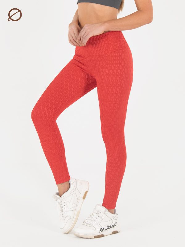 Leggins Dama Waves 3D Rojo XS